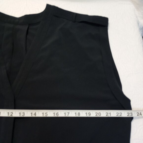 INC International Romper Black Sleeveless Drawstring Waist Button Front Women XL - Picture 11 of 13